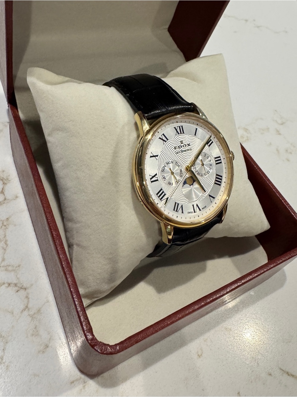 Edox Les Bémonts Multifunction Moonphase, model 40002 37J AR